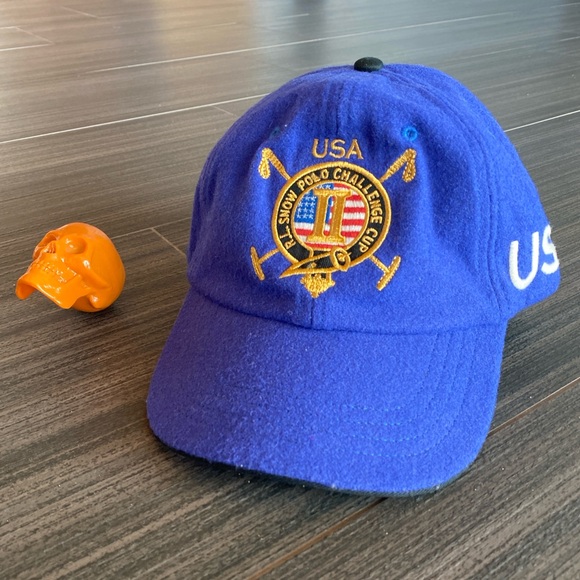Polo snow challenge crest wool blend cap